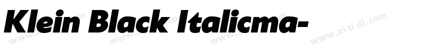 Klein Black Italicma字体转换 Klein Black Italicma字体转换